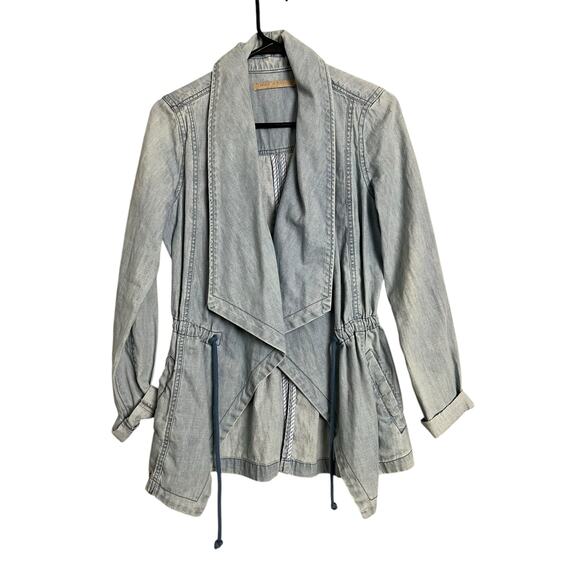 Max Jeans Jean Jacket Denim Blue Cotton Casual Comfy XS Cozy Fall Open Front - Picture 2 of 8